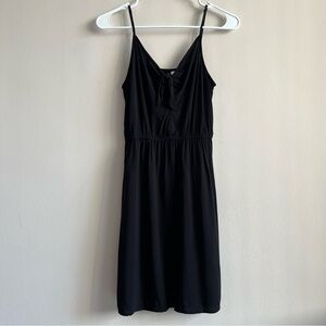 H&M Black Front Tie Dress